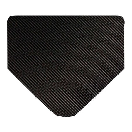 Tennesee Mat Co Wearwell Corrugated Switchboard Matting 1/4 Thick 2' x 75' Black 702.14x2x75BK